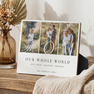 Modern Mom Photo Collage Mothers Day keepsake Gift Plaque