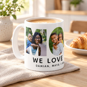Modern Mom Photo Letter We Love You Coffee Mug