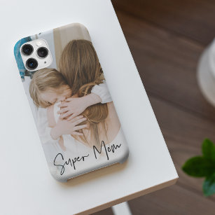Modern Mom Photo & Super Mom Text   Gift For Mom iPhone 11Pro Max Case