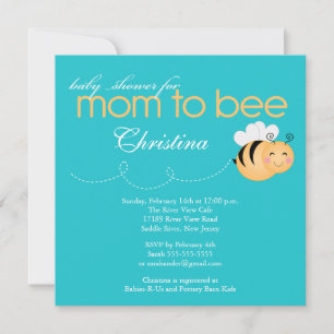 Modern Mom to Bee Baby Shower Invitation