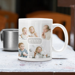 Modern Mommy 4 Photo Grey Coffee Mug