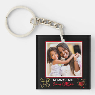 Modern Mommy and Me Photo Keychain