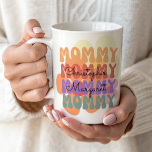 Modern Mommy Kids Names Mother's Day Gift Coffee Mug