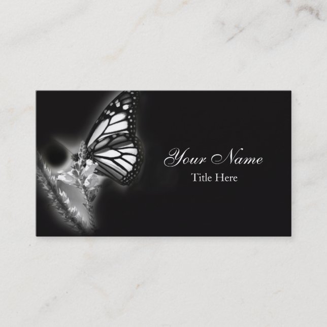Modern Monarch Butterfly Business Card (Front)