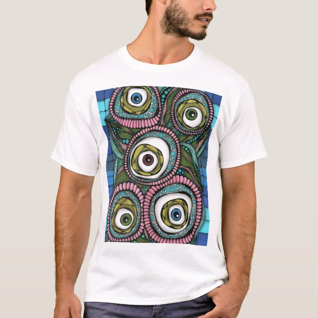 Modern Monochrome Abstract Graphic Pattern - Artis T-Shirt (Front)