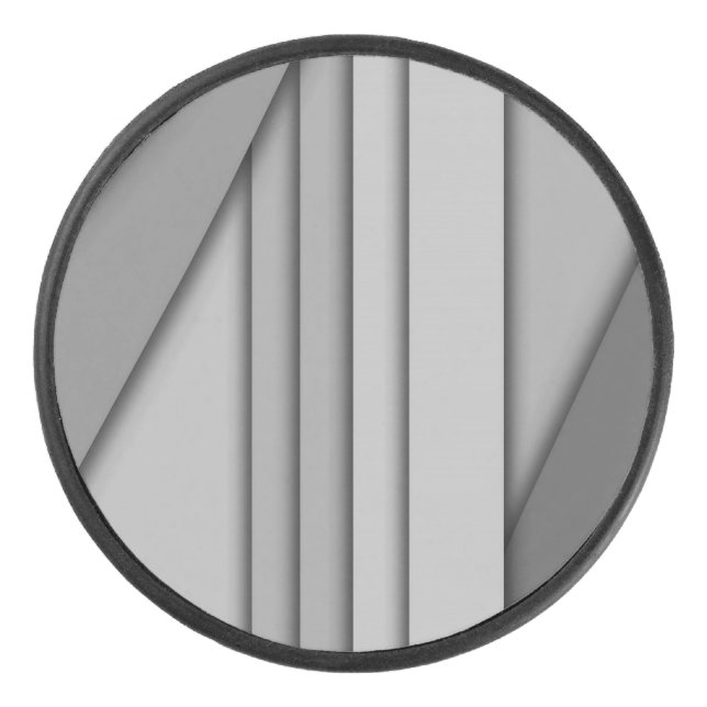 Modern Monochrome  Hockey Puck (Front)