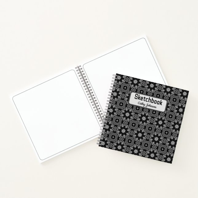 Modern Monochrome Notebook (Inside)