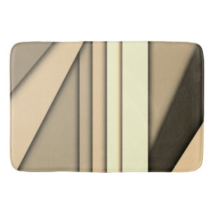 Modern Monochrome Tan Bath Mat