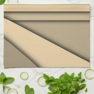 Modern Monochrome Tan Kitchen Towel