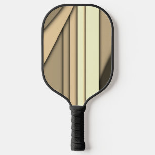 Modern Monochrome Tan Pickleball Paddle