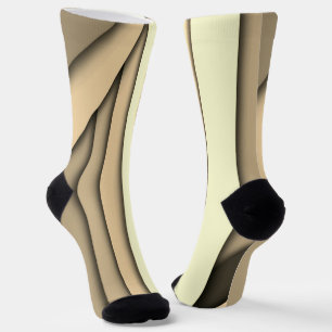 Modern Monochrome Tan Socks