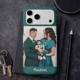 Modern Monogram 1 Photo Teal Green