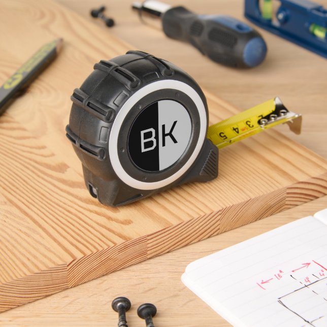 Modern Monogram 2 Initials Custom Colours 1 (Woodwork)