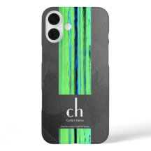 Modern Monogram Abstract Texture iPhone Case