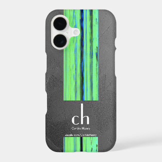 Modern Monogram Abstract Texture iPhone Case