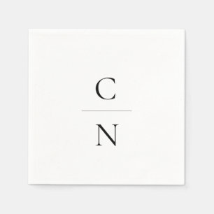 Modern Monogram Arch Wedding Napkin