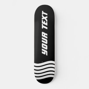 Modern Monogram black and white sports equipment Skateboard