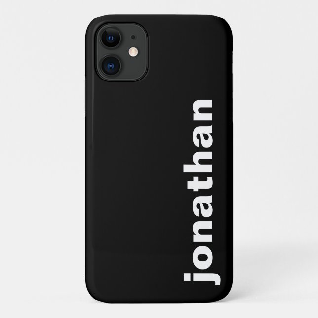 Modern Monogram Black Case-Mate iPhone Case (Back)