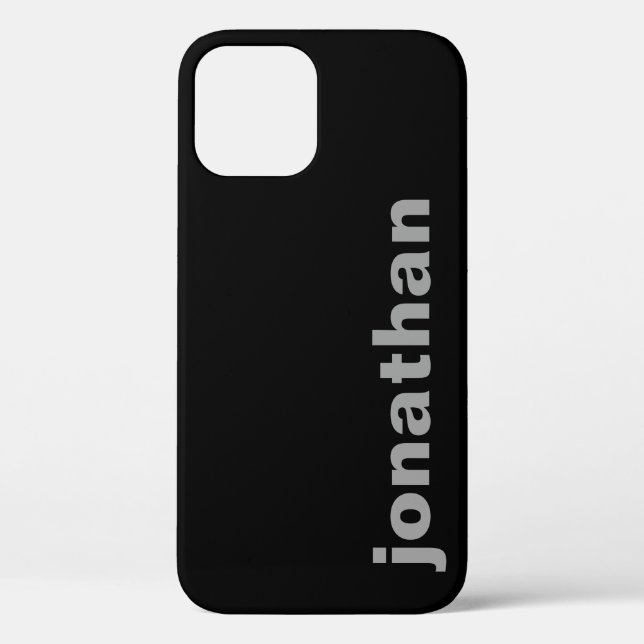 Modern Monogram Black Case-Mate iPhone Case (Back)