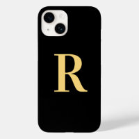 Modern Monogram Black Gold