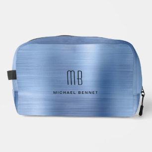 Modern Monogram Blue Dopp Kit