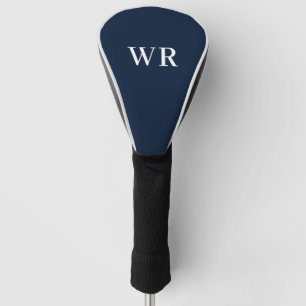 Modern Monogram Blue Golf Head Cover