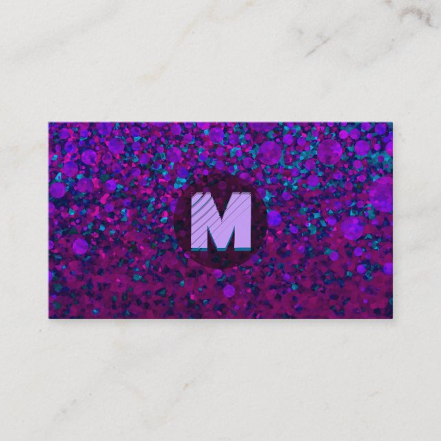 Modern Monogram Business Card (Front)