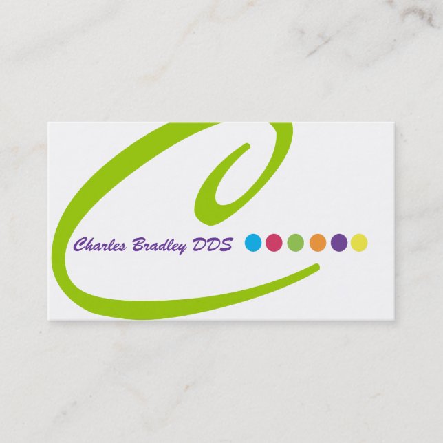 Modern Monogram Business Card (Front)