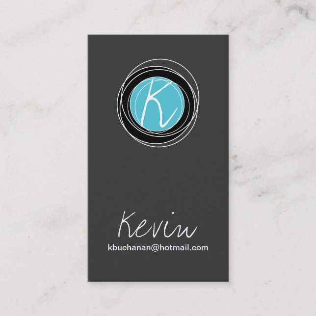 Modern Monogram Business Card (Front)