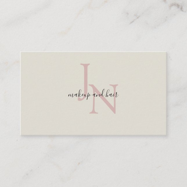Modern monogram business card (Front)