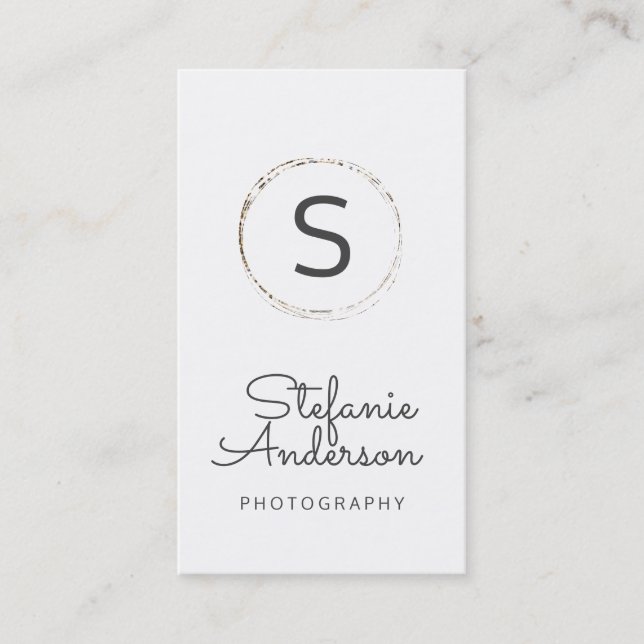 Modern Monogram Business Card (Front)
