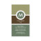 Modern Monogram Business Card - Green/Brown