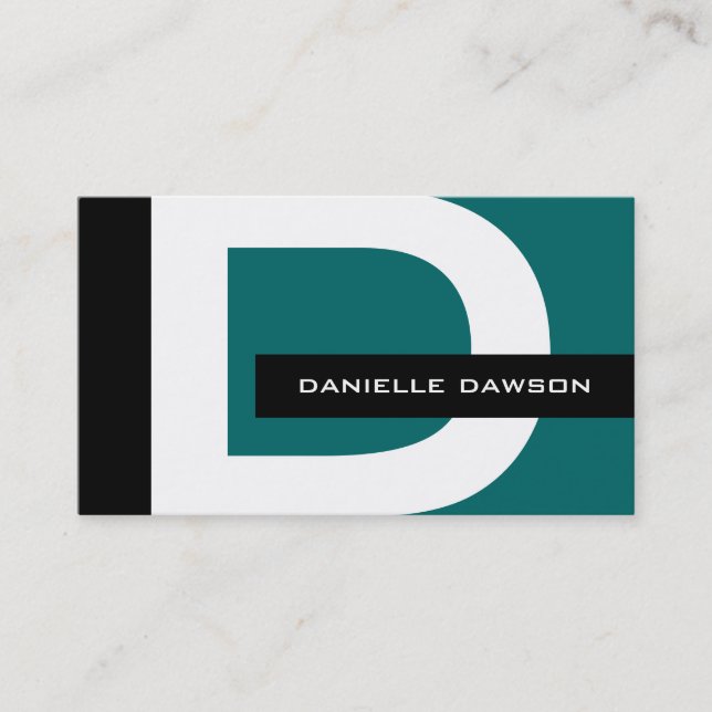 Modern Monogram Business Cards (Front)