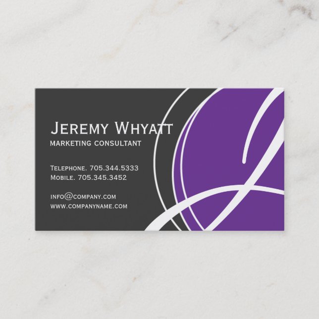 Modern Monogram Business Cards (Front)