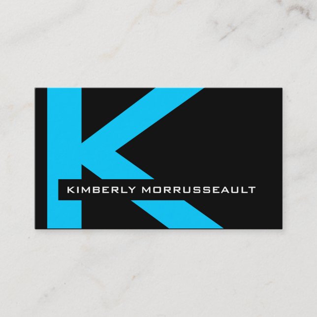 Modern Monogram Business Cards (Front)