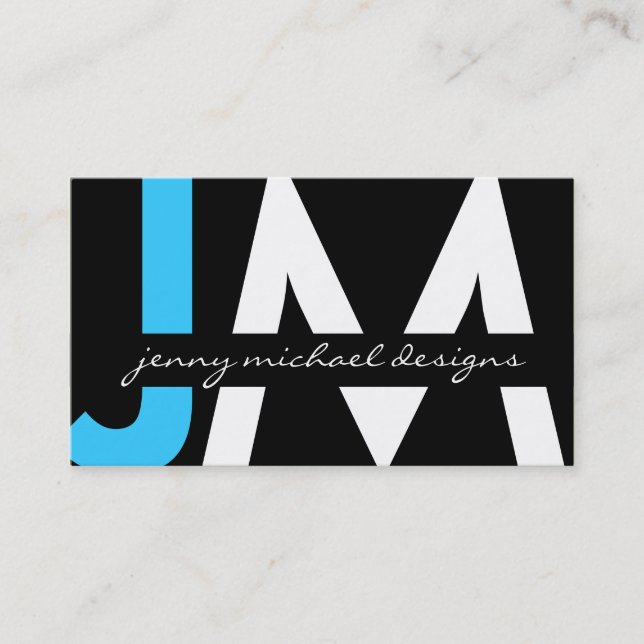 Modern Monogram Business Cards (Front)