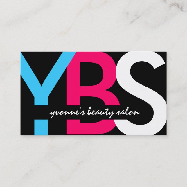 Modern Monogram Business Cards (Front)