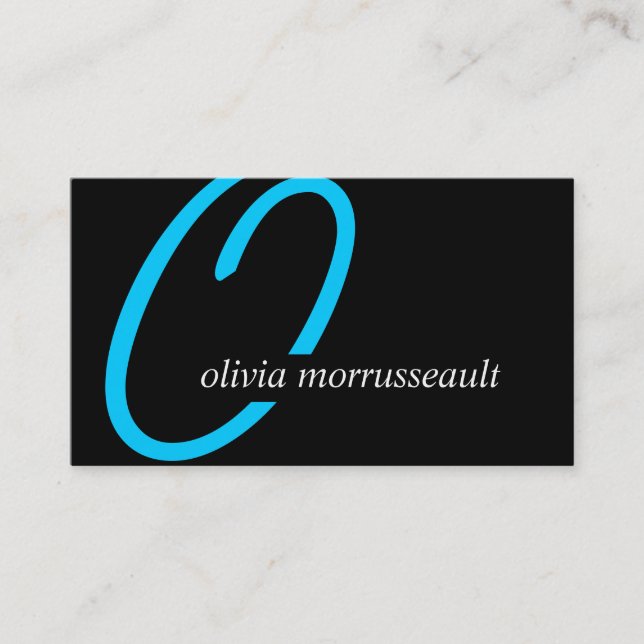 Modern Monogram Business Cards (Front)