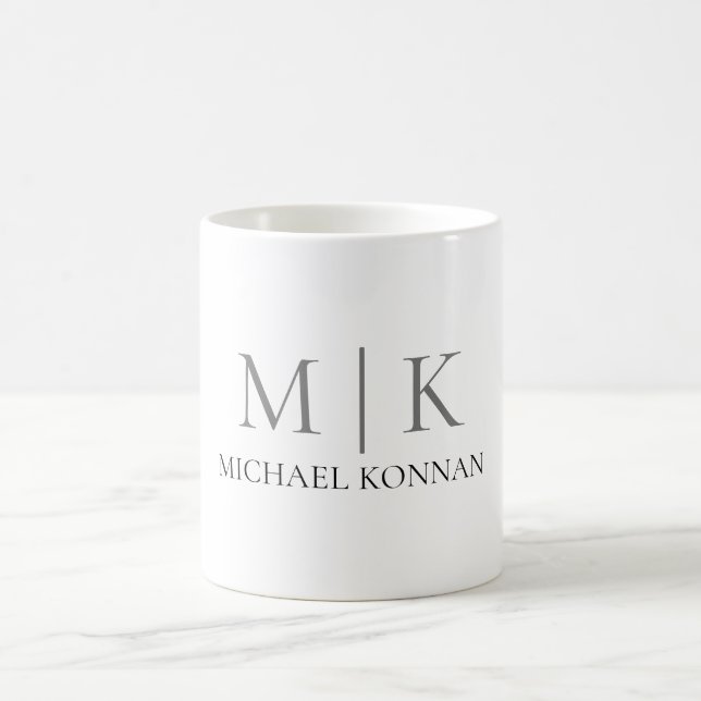 Modern Monogram Chic  Coffee Mug (Center)