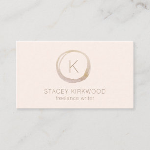 Modern Monogram Circle Logo Elegant Business Card