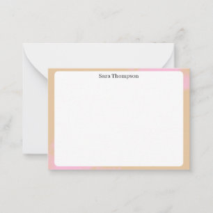 Modern Monogram Classic Black Personal Stationery  Card