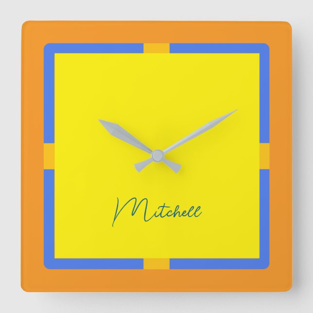 Modern Monogram Clock (Front)