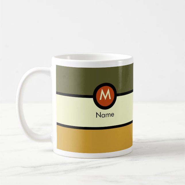 Modern Monogram Coffee Mug (Left)