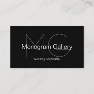 Modern Monogram Customizable Business Card