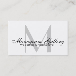 Modern Monogram Customizable Business Card