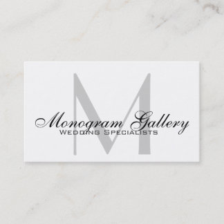 Modern Monogram Customizable Business Card
