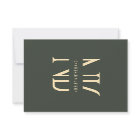 Modern Monogram Dark Green Gold Initials
