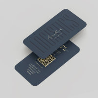 Modern Monogram Delivery Logistics Dark Blue Gold