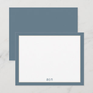 Modern Monogram Dusty Blue Card
