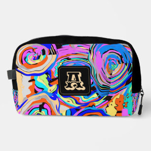 Modern Monogram Elegant Boho Chic Pattern  Dopp Kit
